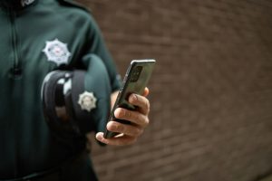 a person holding a cell phone